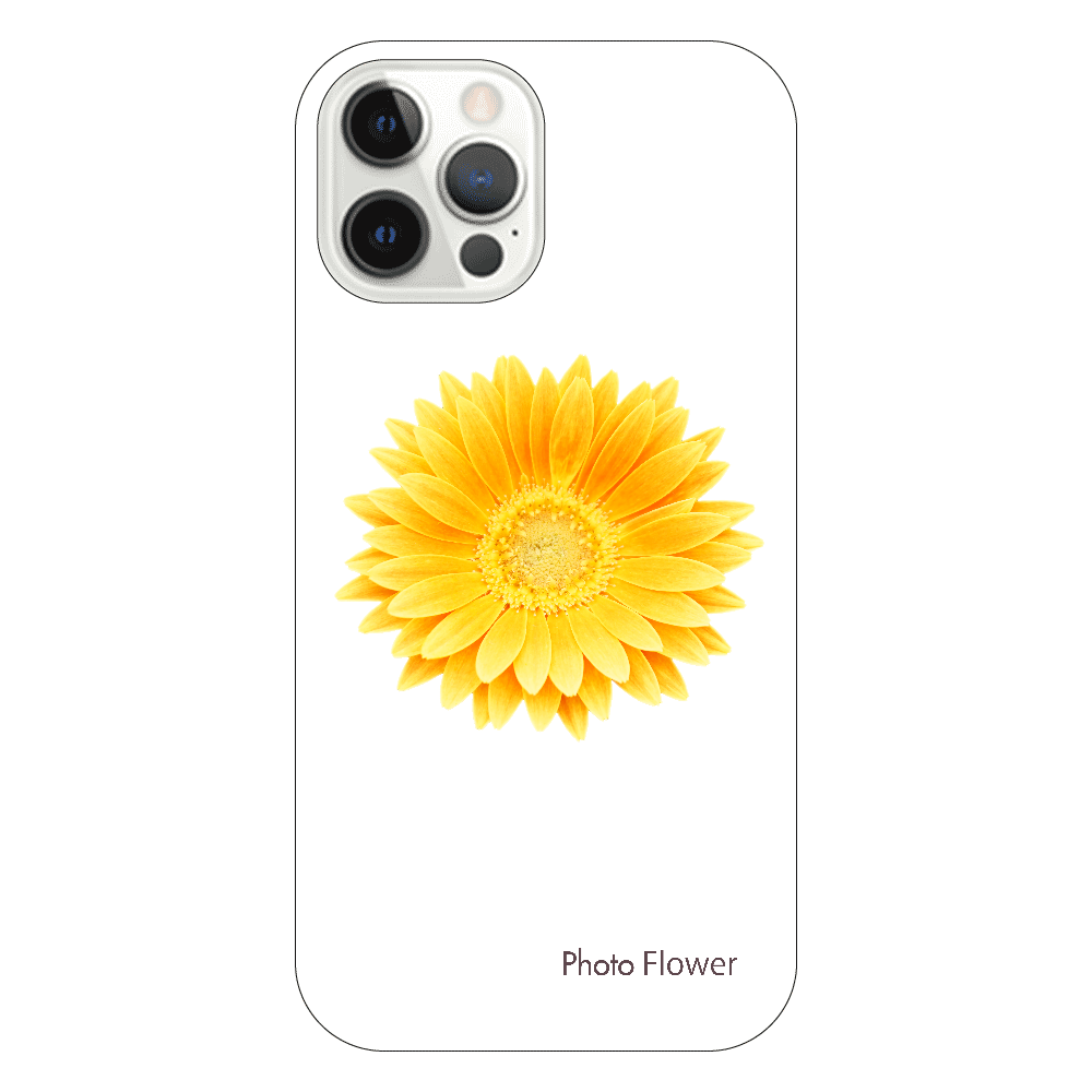 ガーベラの花　イエロー iPhone12 Pro(透明）