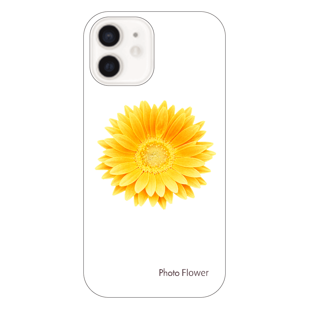 ガーベラの花　イエロー iPhone12（透明）