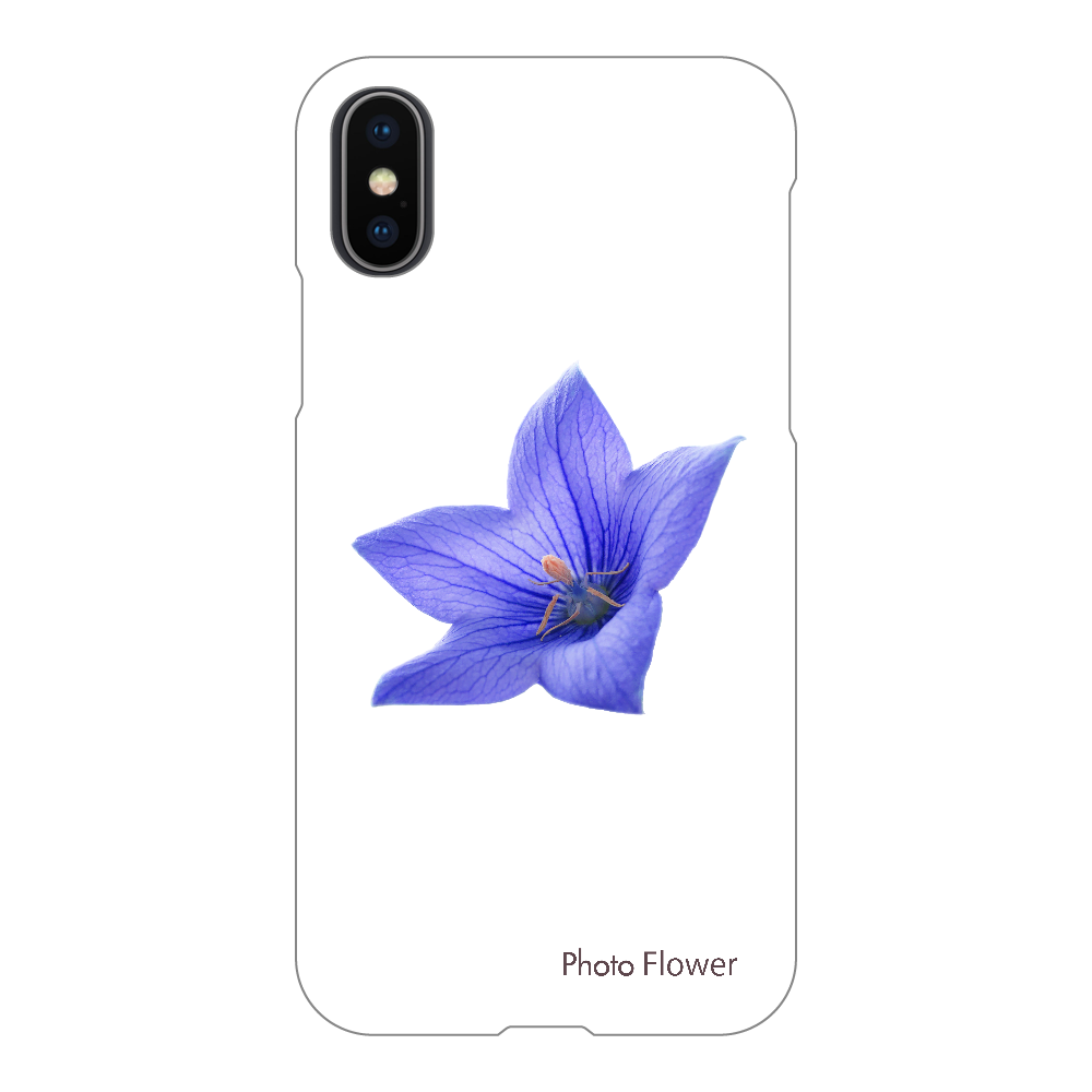 キキョウの花　ブルー iPhoneX/Xs(透明)