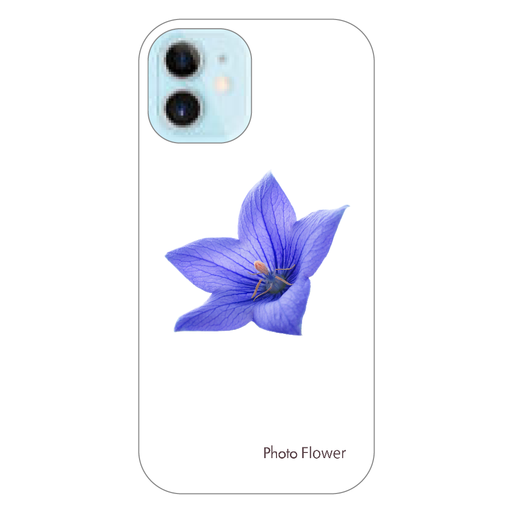 キキョウの花　ブルー iPhone12 mini（透明）