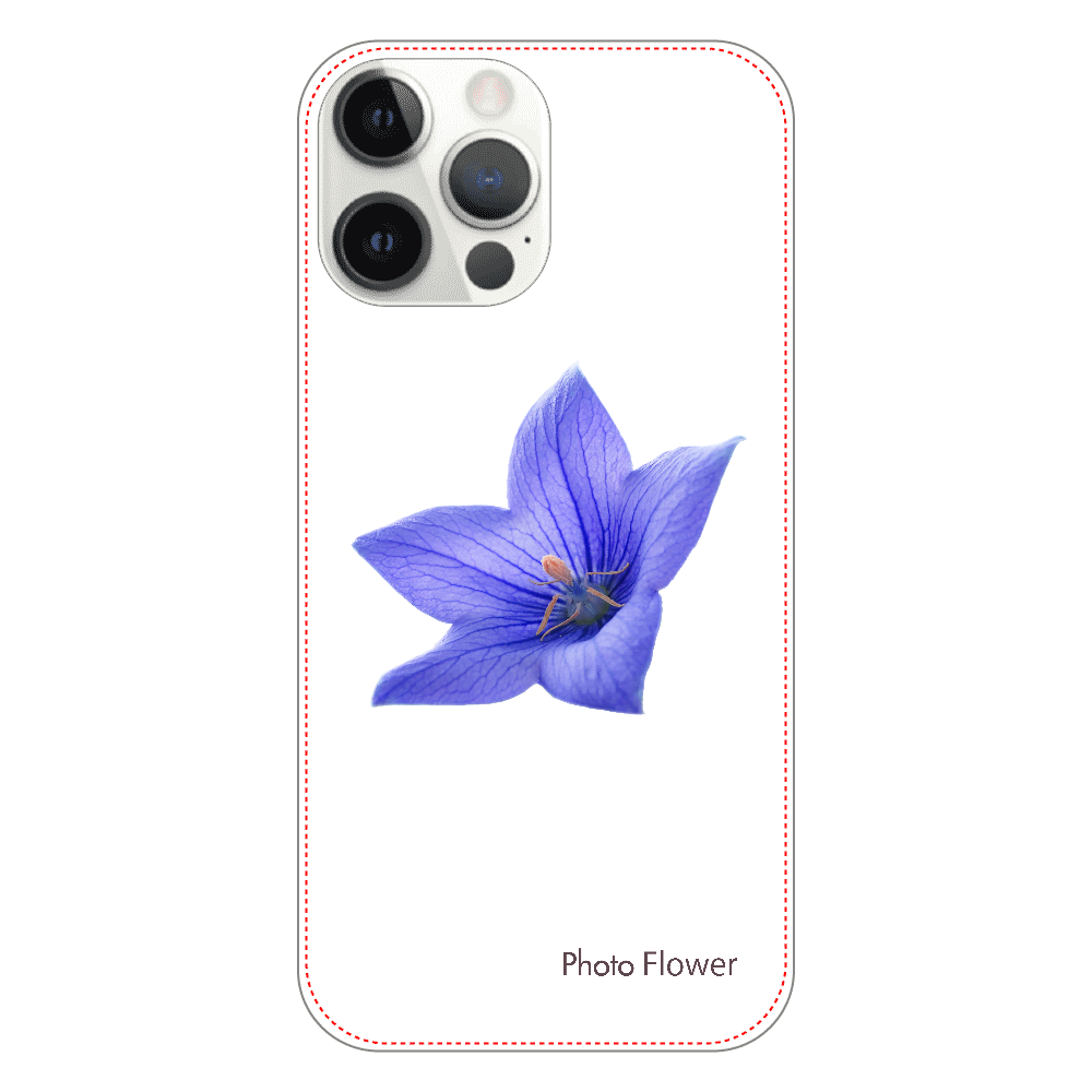 キキョウの花　ブルー iPhone12 ProMax（透明）