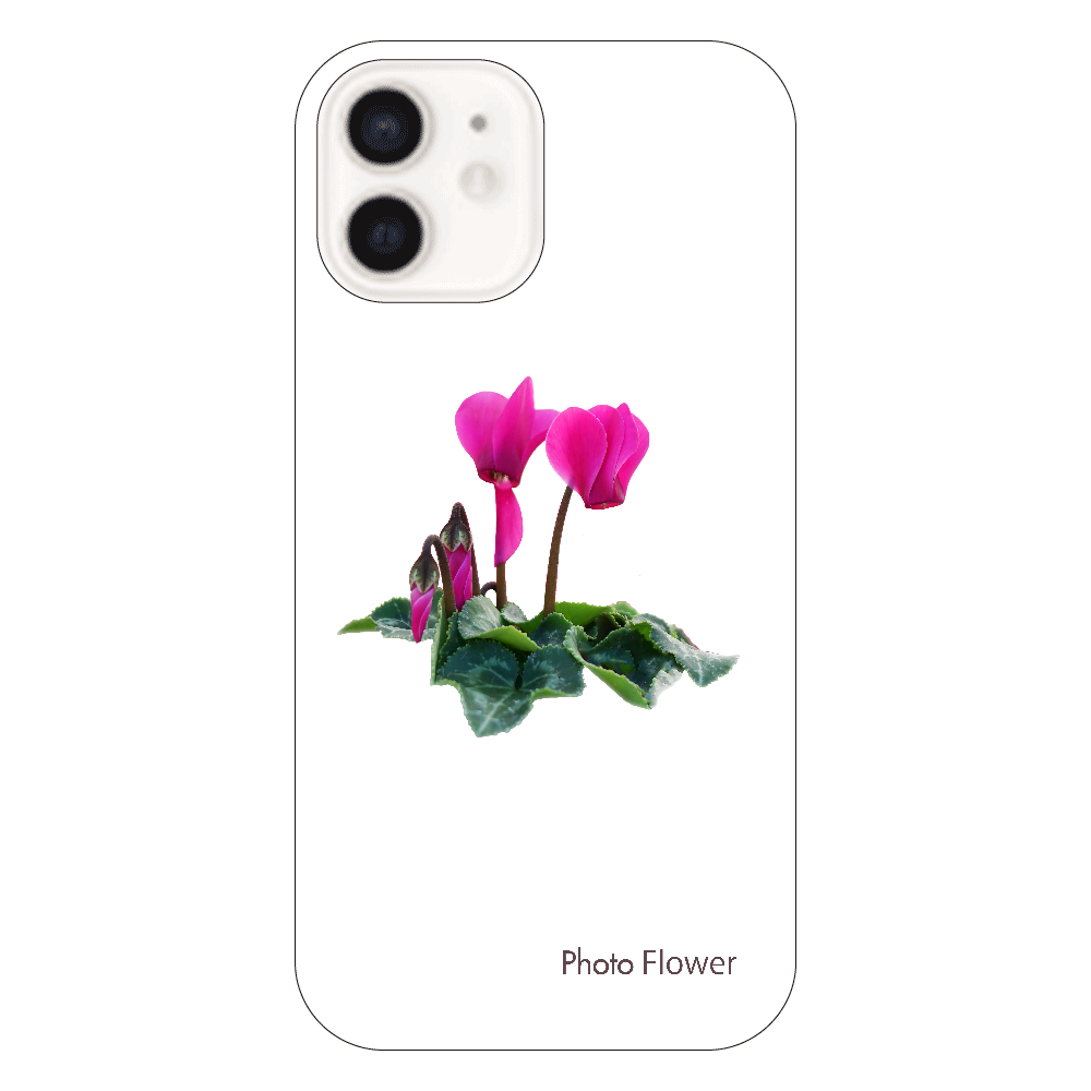 シクラメンの花　パープル iPhone12（透明）