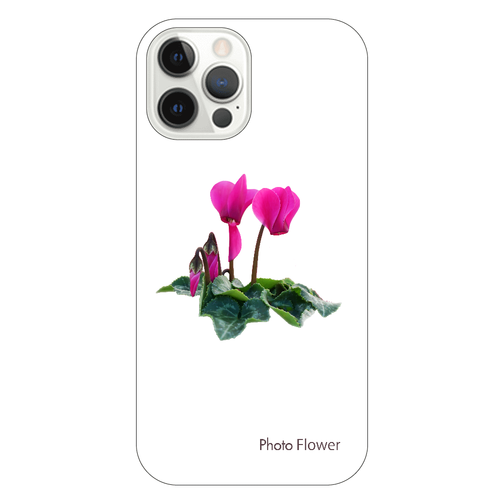 シクラメンの花　パープル iPhone12 Pro(透明）
