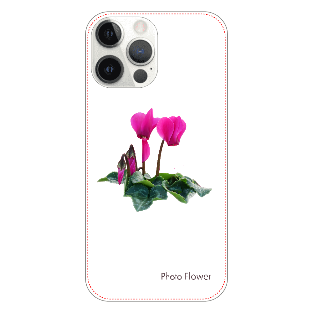 シクラメンの花　パープル iPhone12 ProMax（透明）