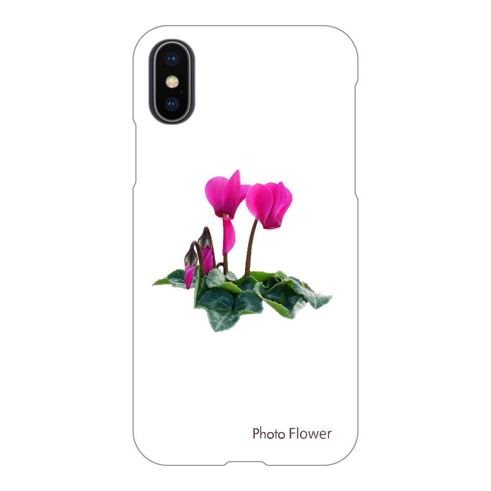 シクラメンの花　パープル iPhoneX/Xs(透明)