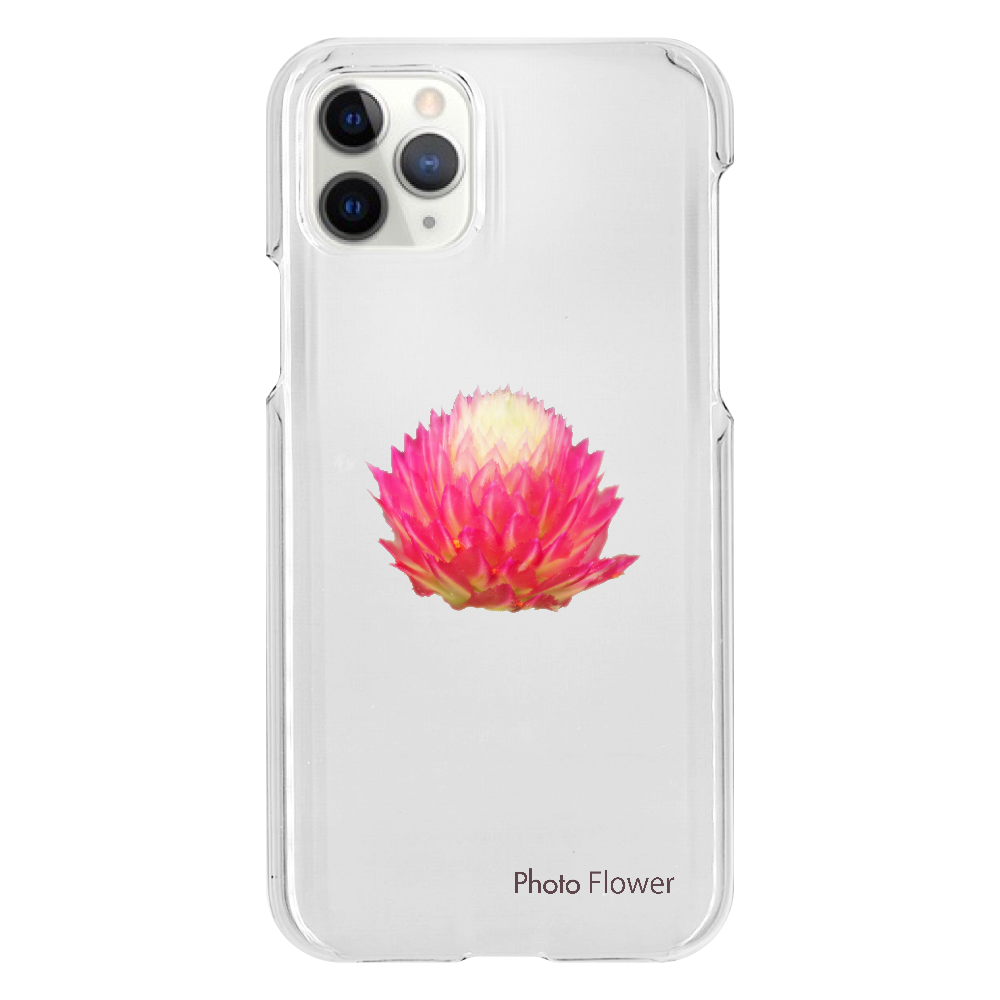 センニチコウの花　レッド iPhone11 Pro（透明）