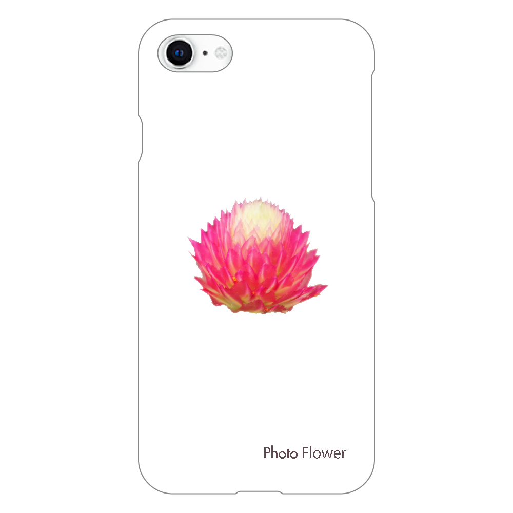 センニチコウの花　レッド iPhoneSE2/SE3 (第2世代・第3世代) (透明）
