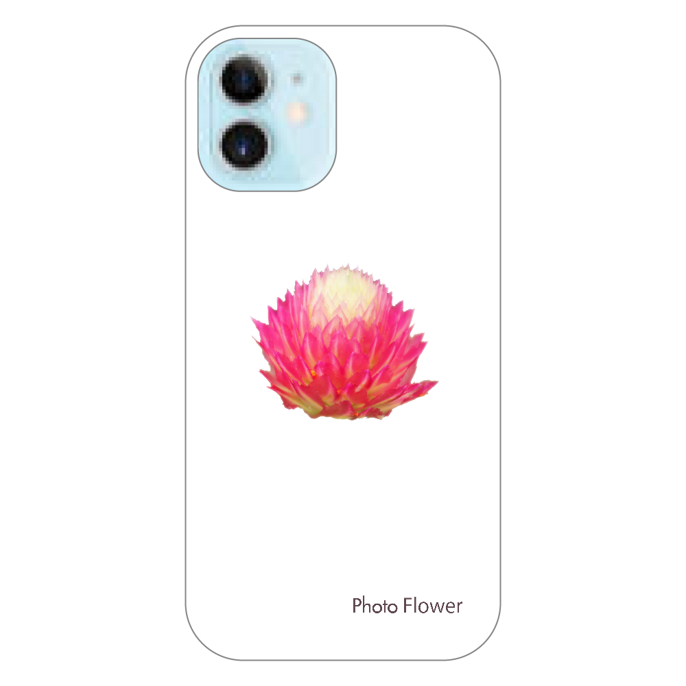 センニチコウの花　レッド iPhone12 mini（透明）