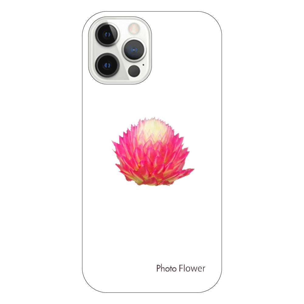 センニチコウの花　レッド iPhone12 Pro(透明）