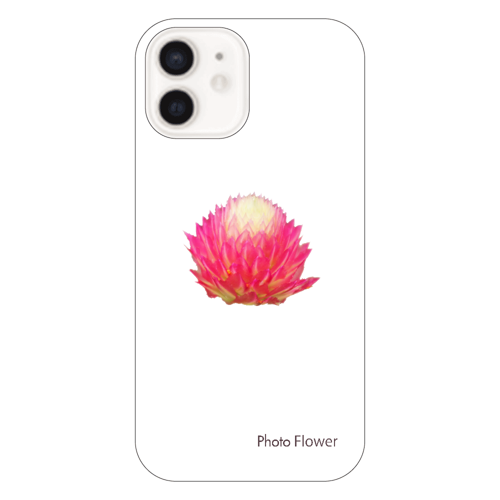 センニチコウの花　レッド iPhone12（透明）