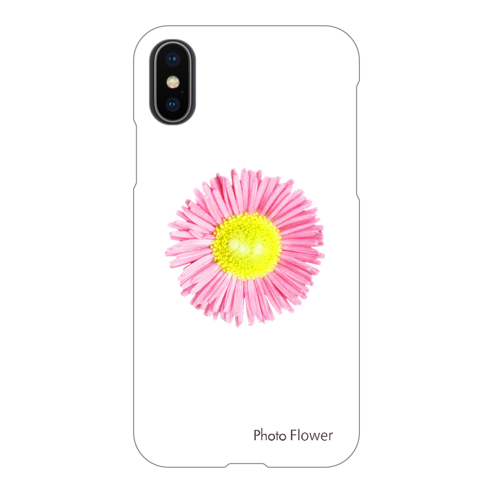 デージーの花　ピンク iPhoneX/Xs(透明)