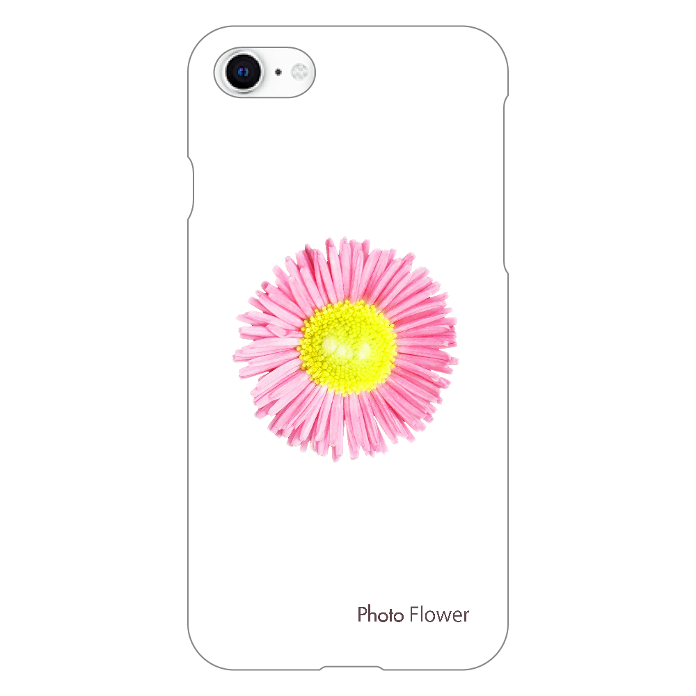 デージーの花　ピンク iPhoneSE2/SE3 (第2世代・第3世代) (透明）