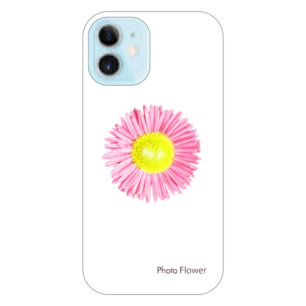 デージーの花　ピンク iPhone12 mini（透明）