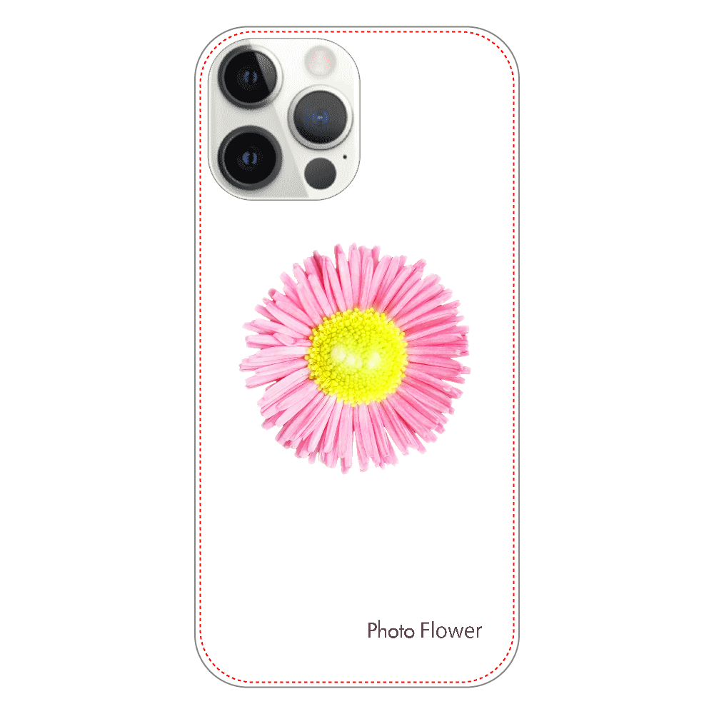デージーの花　ピンク iPhone12 ProMax（透明）