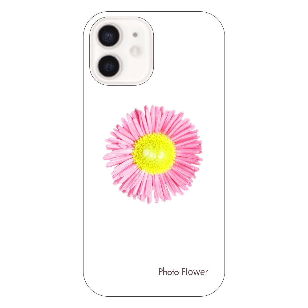 デージーの花　ピンク iPhone12（透明）
