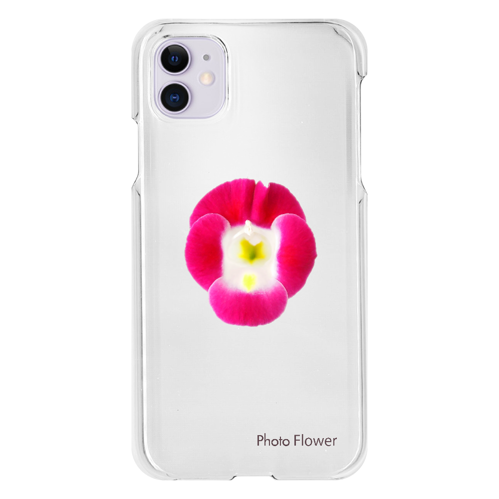 トレニアの花　パープル iPhone11(透明）