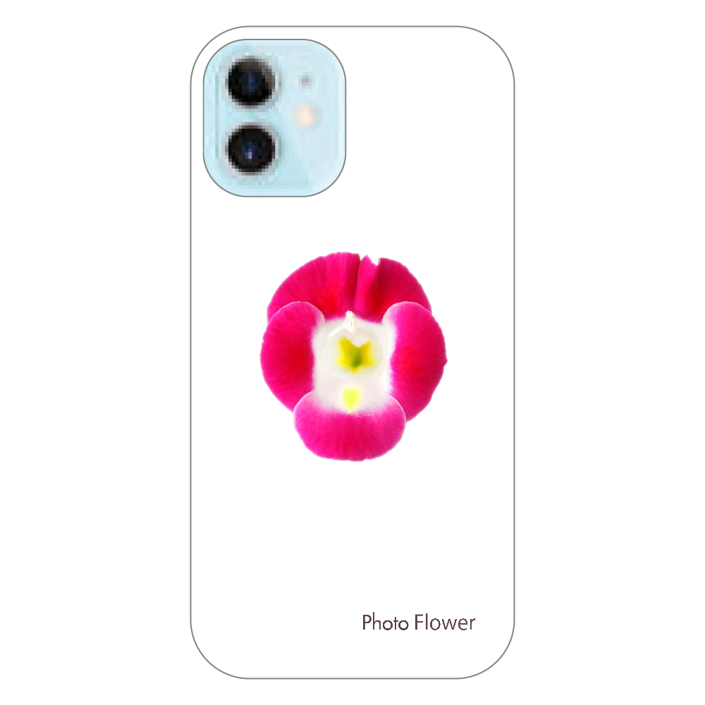トレニアの花　パープル iPhone12 mini（透明）