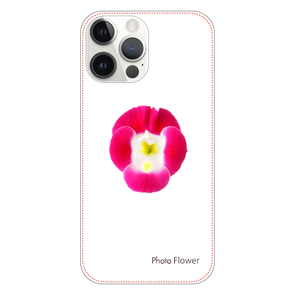 トレニアの花　パープル iPhone12 ProMax（透明）