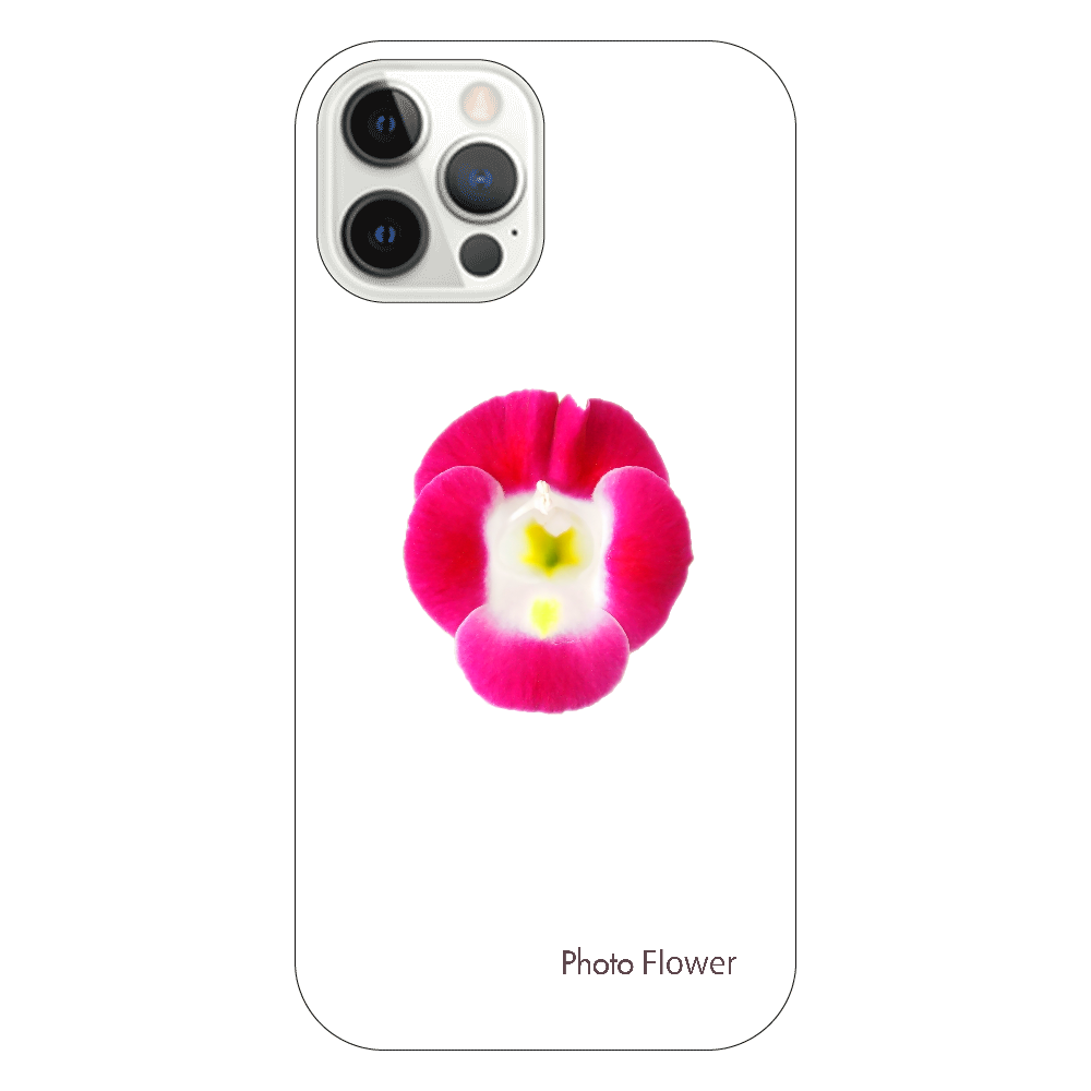 トレニアの花　パープル iPhone12 Pro(透明）