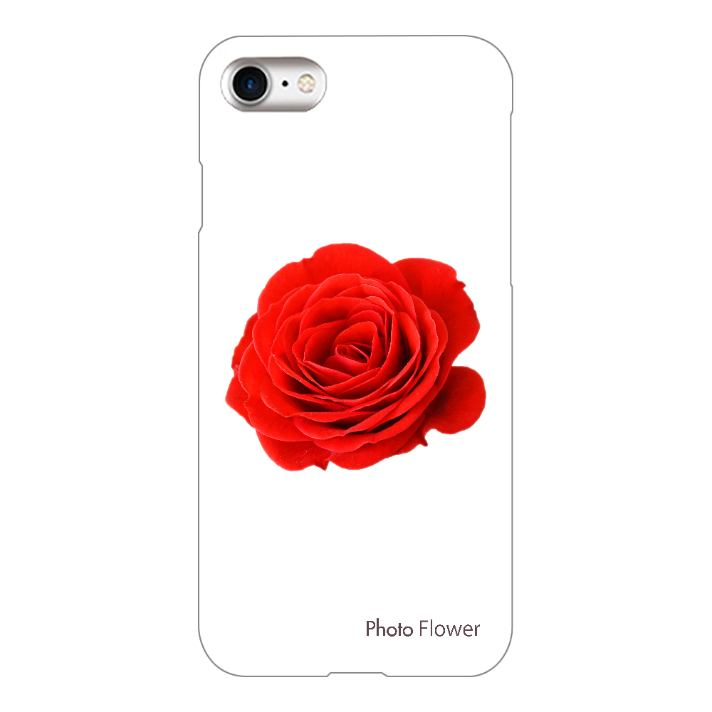 バラの花　レッド iPhone8(透明)