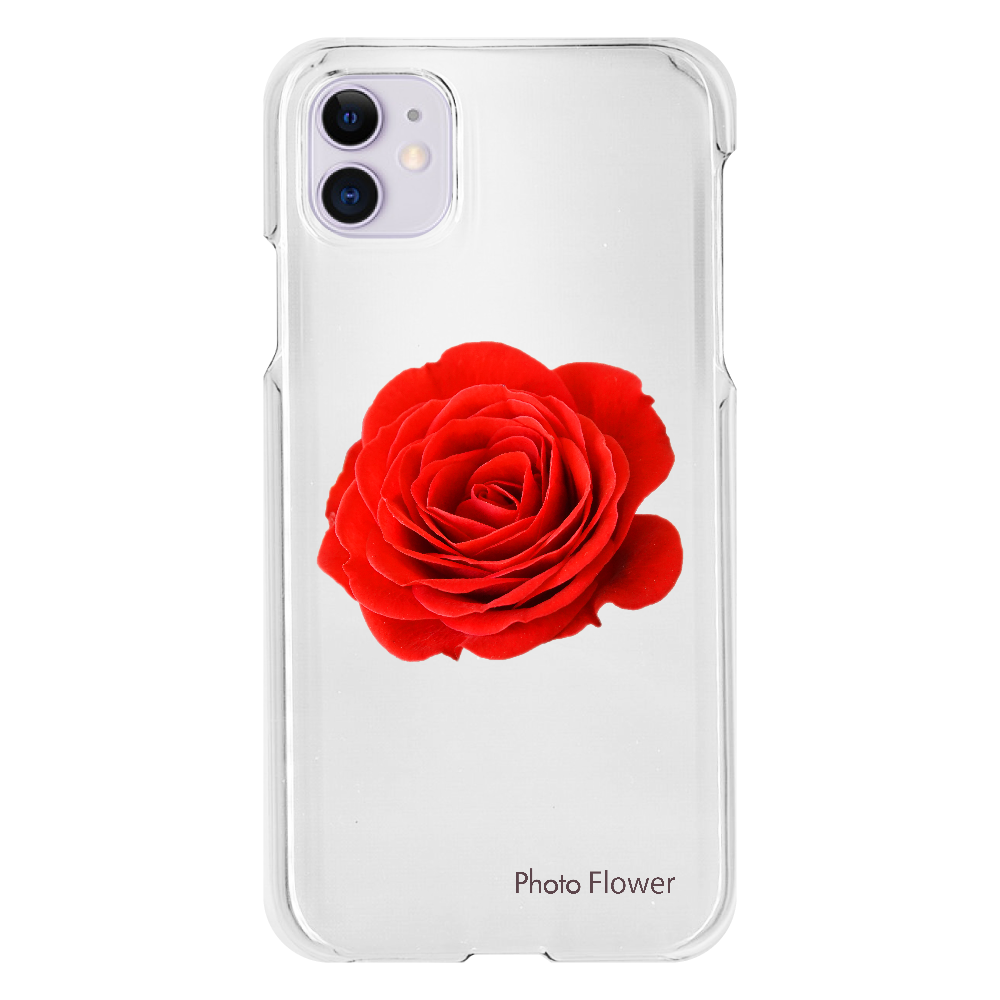 バラの花　レッド iPhone11(透明）