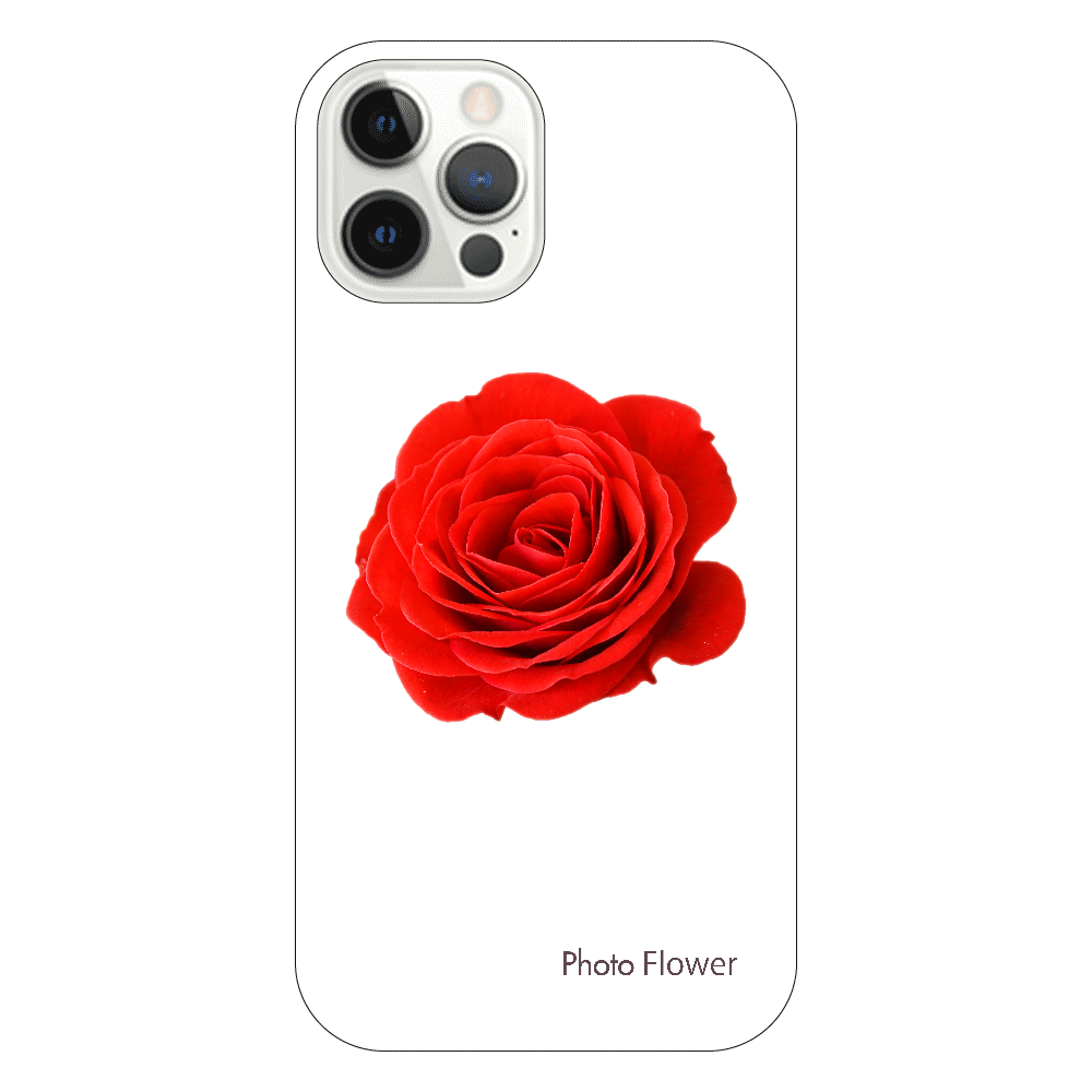 バラの花　レッド iPhone12 Pro(透明）