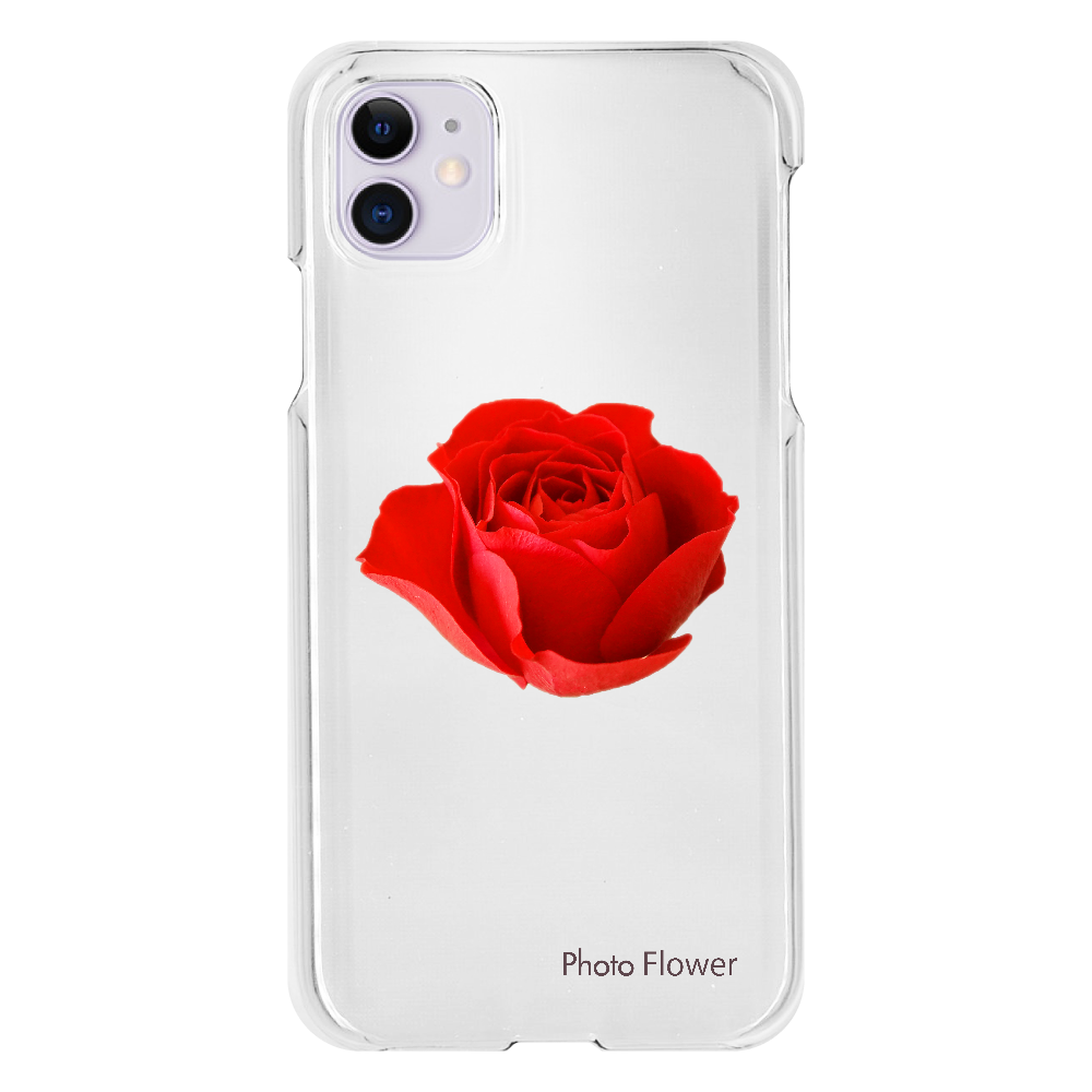 バラの花　レッド iPhone11(透明）