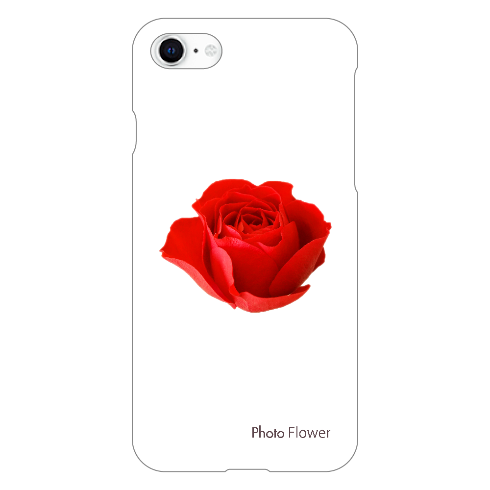 バラの花　レッド iPhoneSE2/SE3 (第2世代・第3世代) (透明）