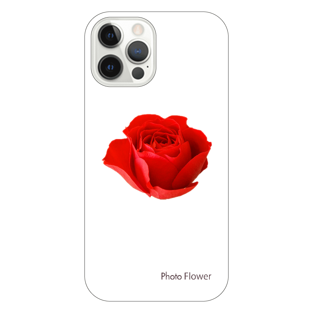 バラの花　レッド iPhone12 Pro(透明）