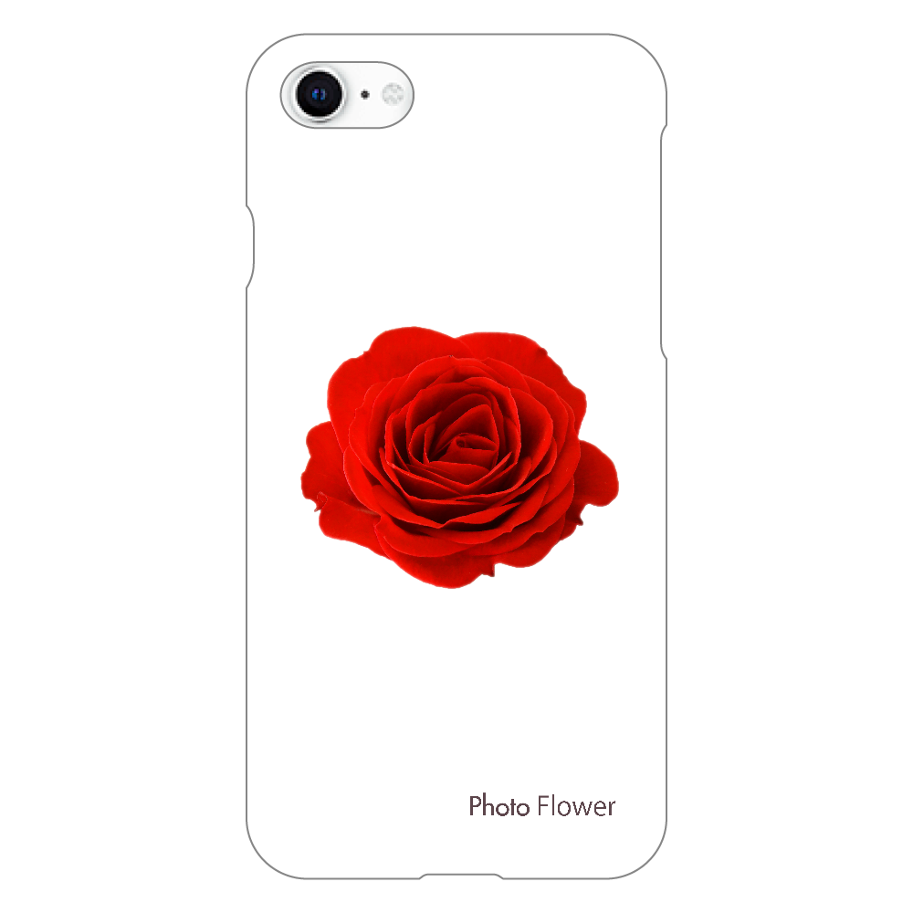 バラの花　レッド iPhoneSE2/SE3 (第2世代・第3世代) (透明）