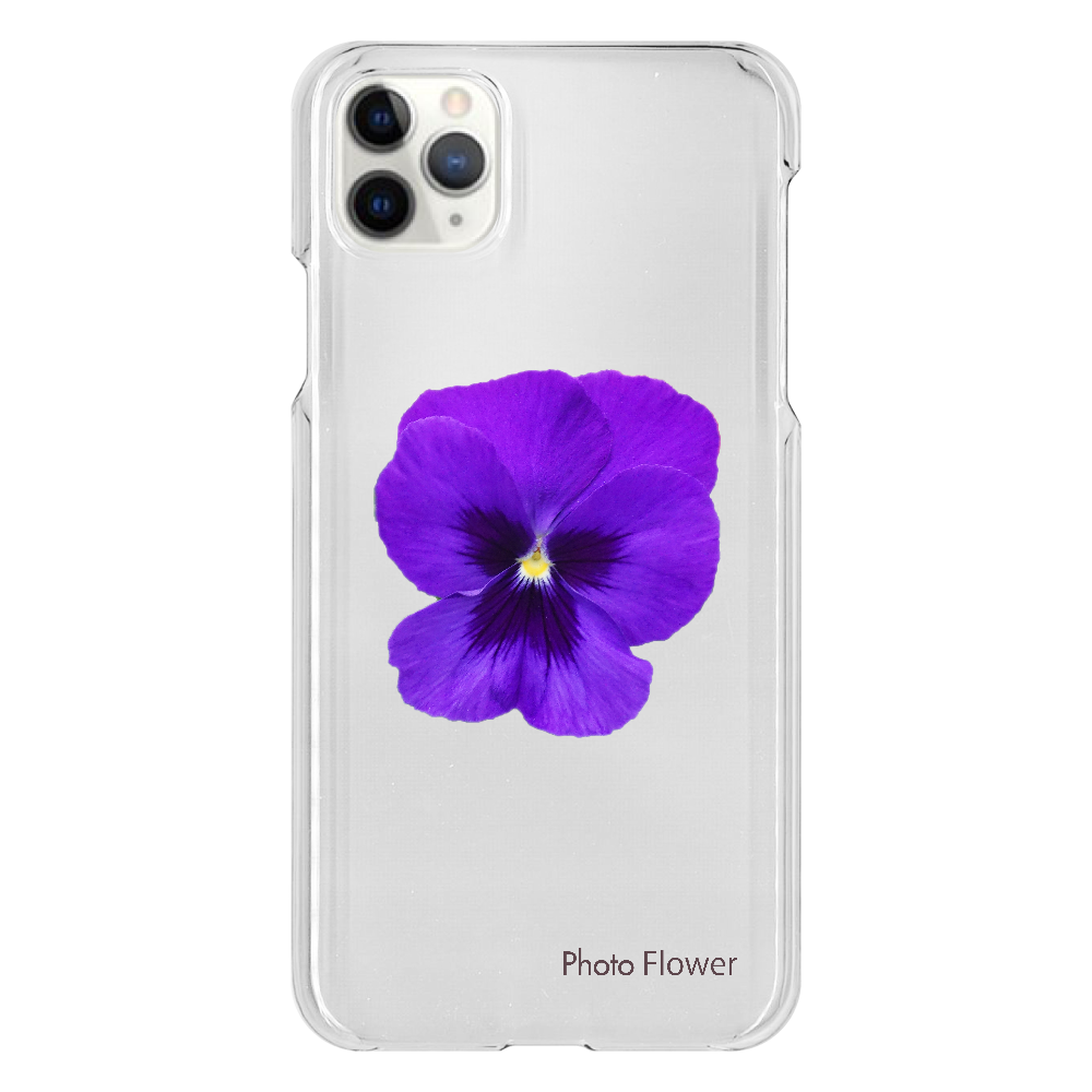 パンジーの花　パープル iPhone 11 ProMax（透明）