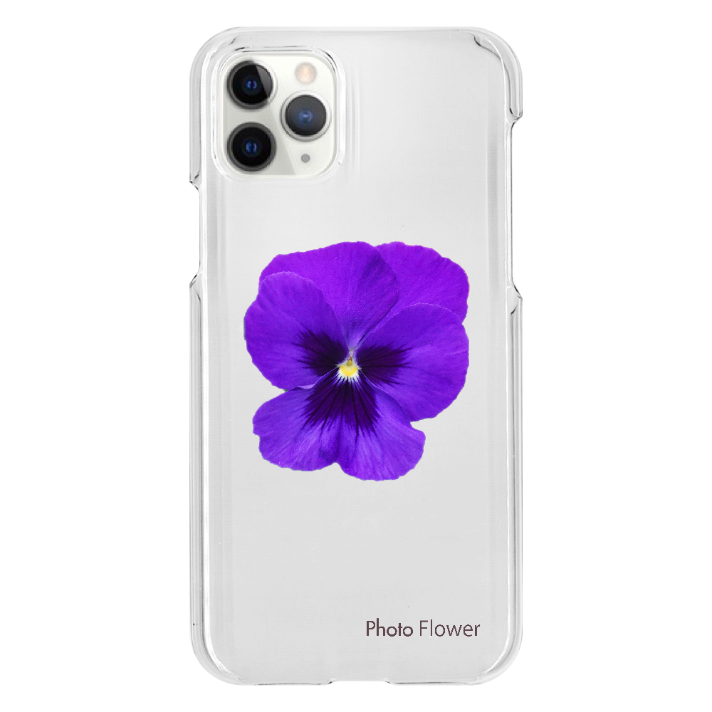 パンジーの花　パープル iPhone11 Pro（透明）