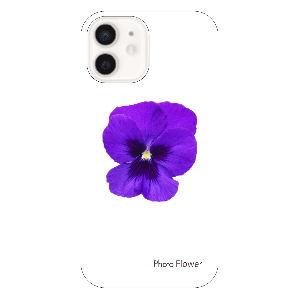 パンジーの花　パープル iPhone12（透明）