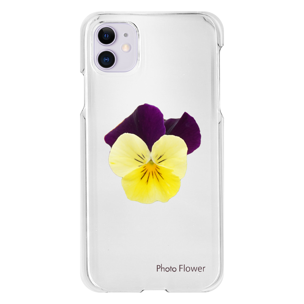 ビオラの花　イエロー iPhone11(透明）