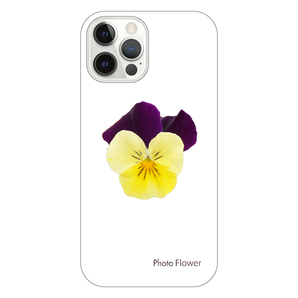 ビオラの花　イエロー iPhone12 Pro(透明）