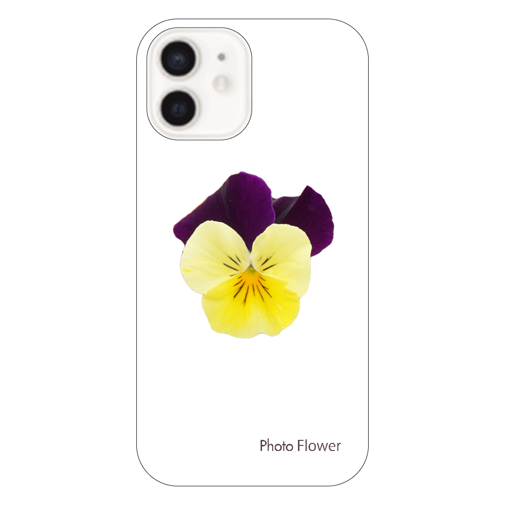 ビオラの花　イエロー iPhone12（透明）