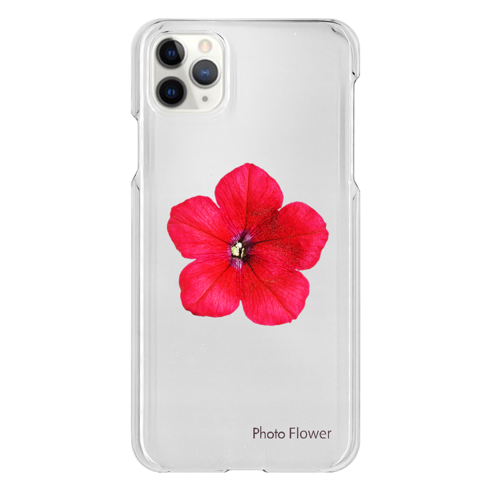 ペチュニアの花　レッド iPhone 11 ProMax（透明）