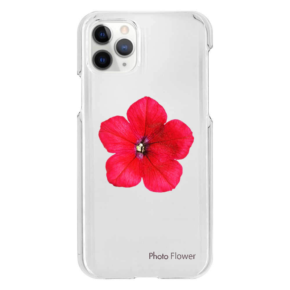 ペチュニアの花　レッド iPhone11 Pro（透明）