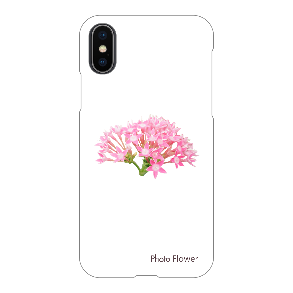 バーベナの花　ピンク iPhoneX/Xs(透明)