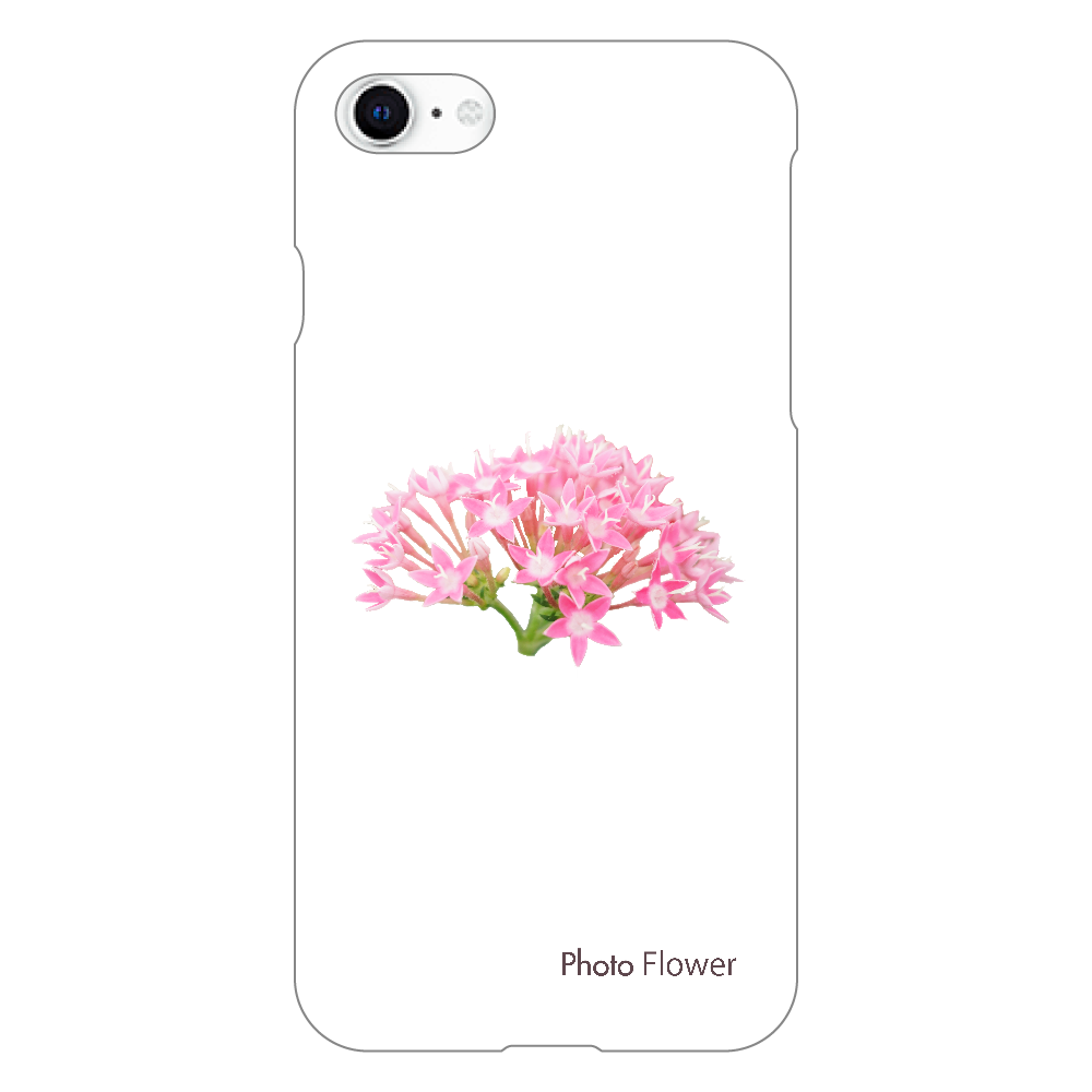 バーベナの花　ピンク iPhoneSE2/SE3 (第2世代・第3世代) (透明）