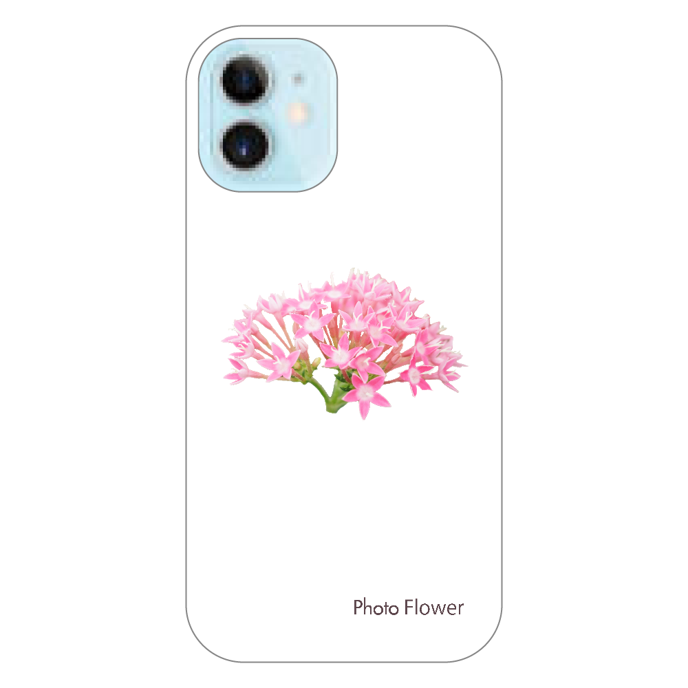 バーベナの花　ピンク iPhone12 mini（透明）