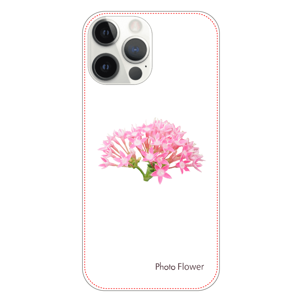 バーベナの花　ピンク iPhone12 ProMax（透明）