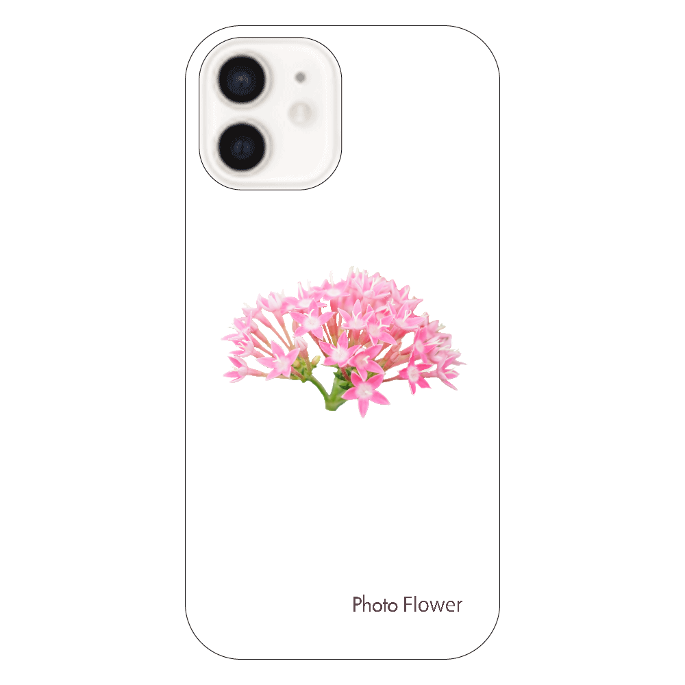 バーベナの花　ピンク iPhone12（透明）