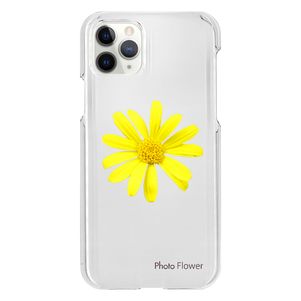 マーガレットコスモスの花　イエロー iPhone11 Pro（透明）