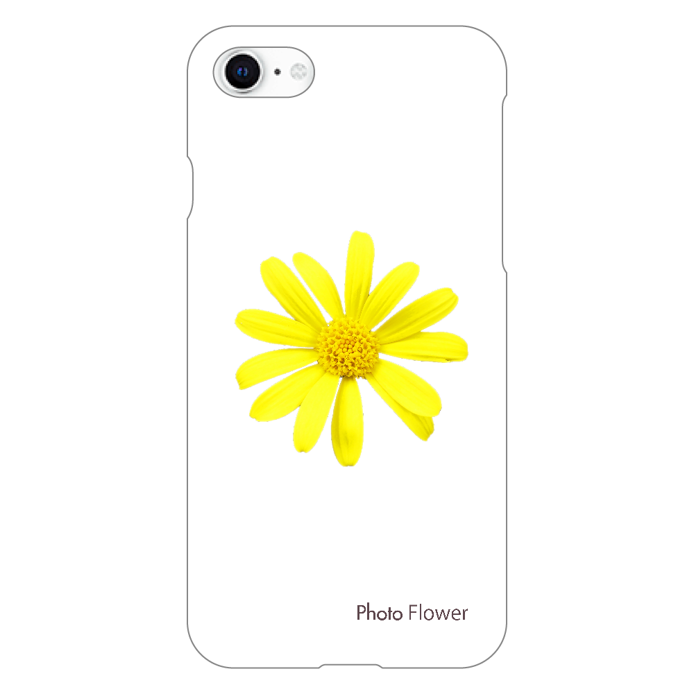 マーガレットコスモスの花　イエロー iPhoneSE2/SE3 (第2世代・第3世代) (透明）