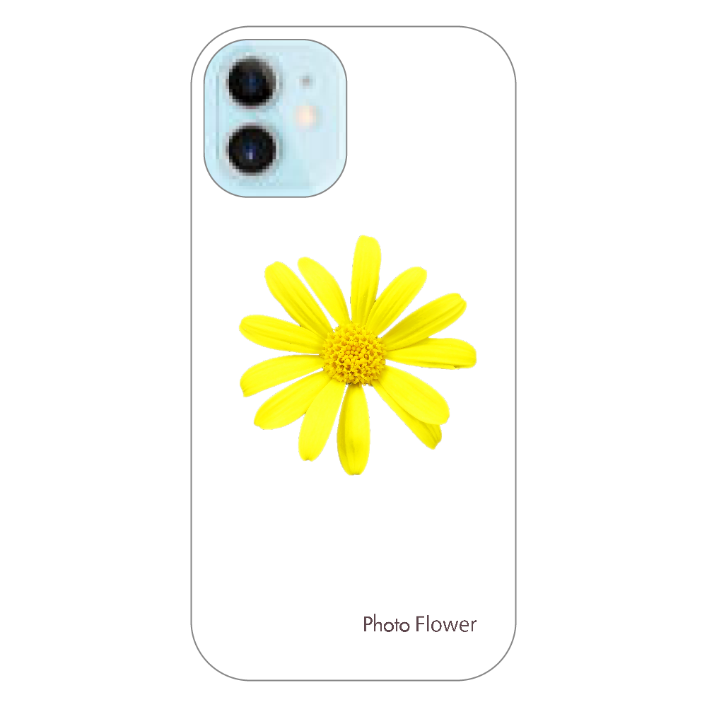 マーガレットコスモスの花　イエロー iPhone12 mini（透明）