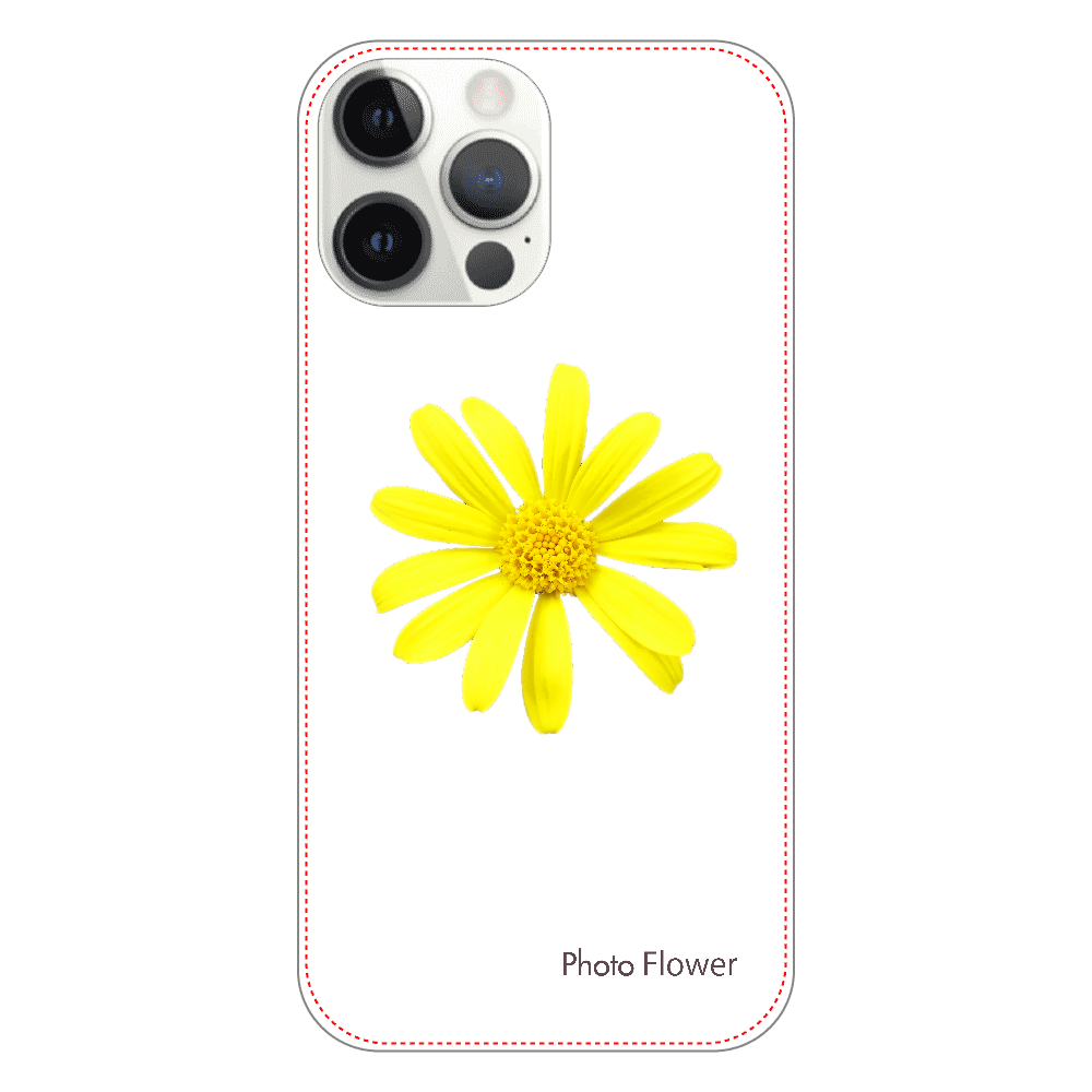 マーガレットコスモスの花　イエロー iPhone12 ProMax（透明）