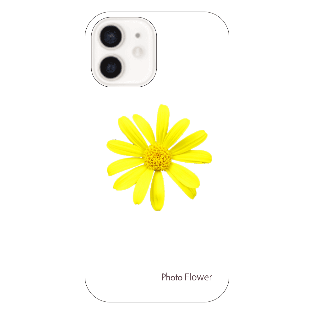 マーガレットコスモスの花　イエロー iPhone12（透明）