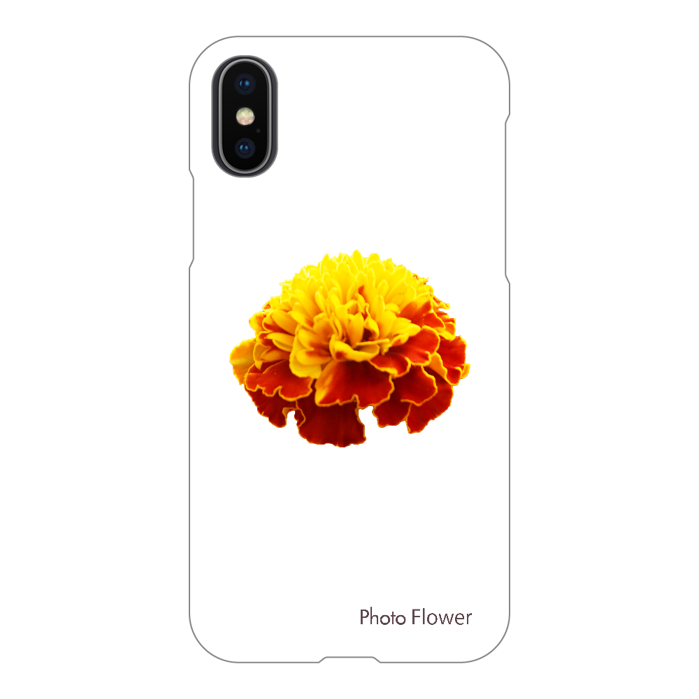 マリーゴールドの花　イエロー iPhoneX/Xs(透明)