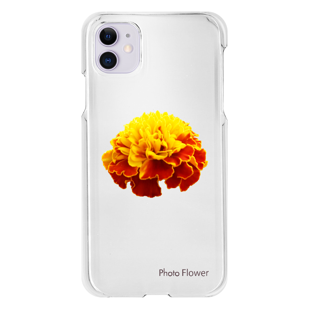 マリーゴールドの花　イエロー iPhone11(透明）